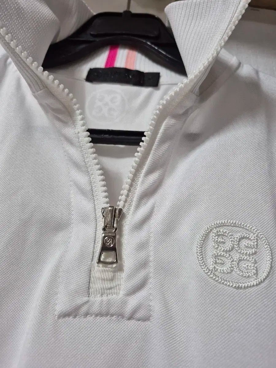 G/FORE ジーフォア ハーフジップ半袖Tシャツ ホワイト系 36