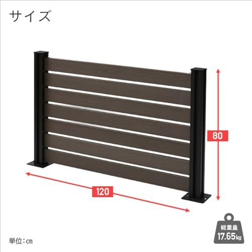  山善 ガーデンマスター 人工木 フェンス 目隠し 耐久性 耐候性高い人工木製 設置までできるフルセット 幅120×高さ80 cm 自立セット ボーダー ナチュラル KMFS 80 WPC 1 X 4-11 NA×7 8 ef 34 c e その他 キッチン 食器