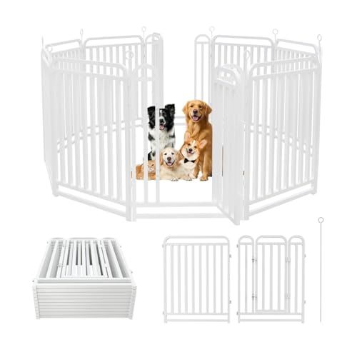 Areden ペットサークル ペットフェンス 犬 サークルケージ 68 x 100 cm 折りたたみ 組立簡単 DIY レイアウト自由 トイレトレーニング 脱走防止 自立 ケージ 犬用 小型 中型 大型犬 ペット用品 ポリファウナ 81 a 0 d 8 eb