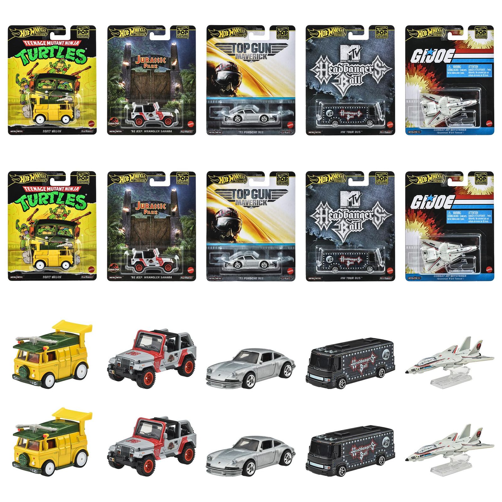 ホットウィール Hot Wheels ポップカルチャー アソート 乗り物おもちゃ ミニカー 10台入り BOX販売 3歳から マルチ 986K-HXD63