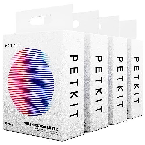PETKIT 猫砂 脱臭 混合砂 すばやく吸水 しっかり固まり お手入れ簡単 7Lx4袋 8dd0de62