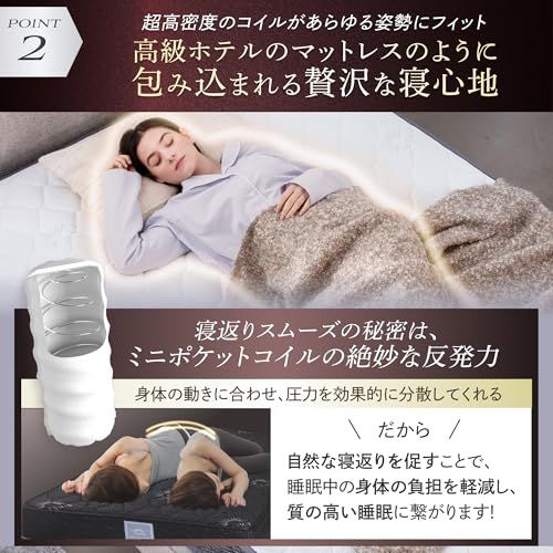  GOKUMIN マットレス ポケットコイル 厚20 cm コイル数2.7倍 高密度コイル 高反発 抗菌 防臭 スプリングマットレス 硬め ベッド 高反発マットレス ごくみん ほどよい弾力タイプ ホワイト シングル G-PSH a 67 e 1 fc 2 その他 キッチン 食器