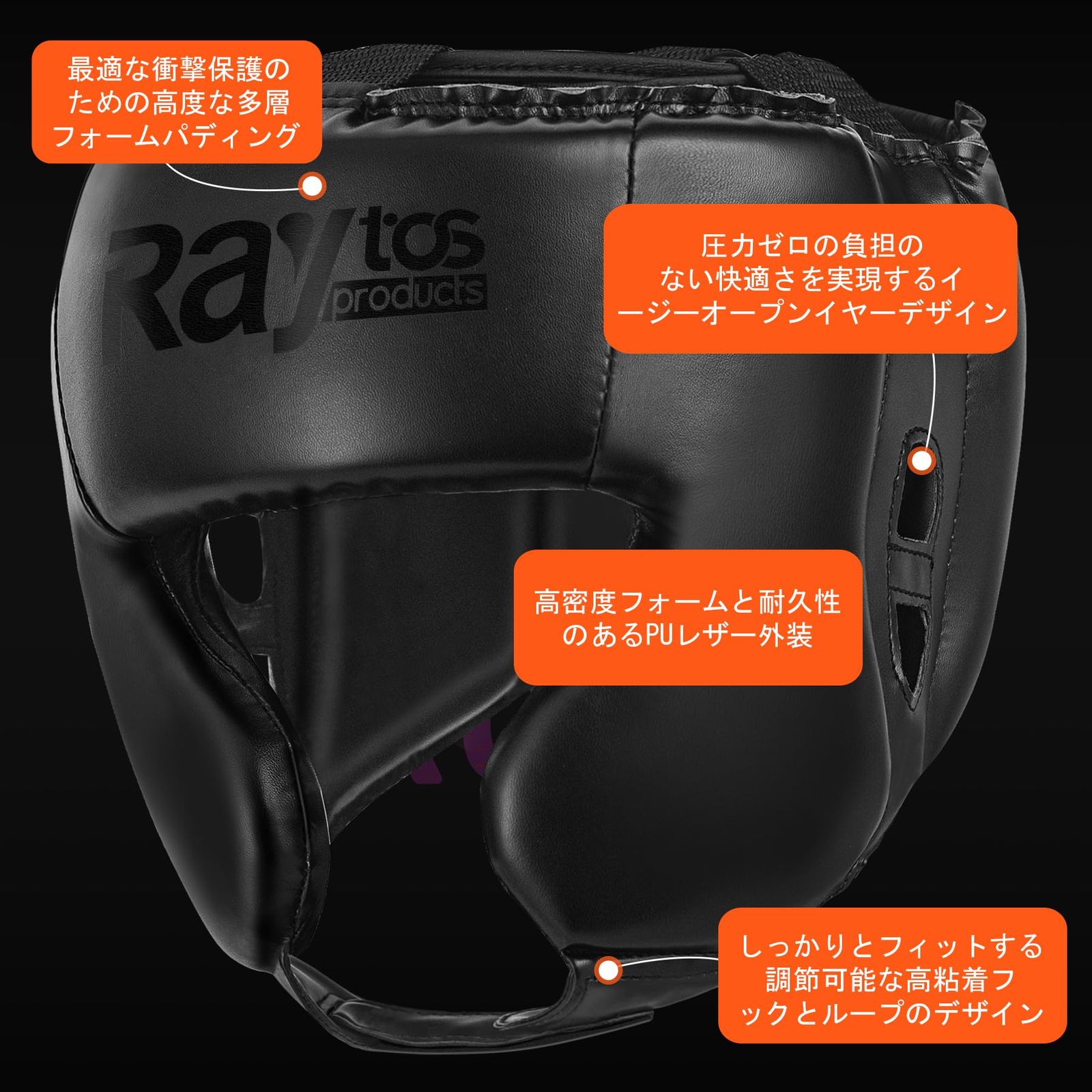 新品 ヘッドギア ボクシング 【軽量210g PU製、180度広視野、独立