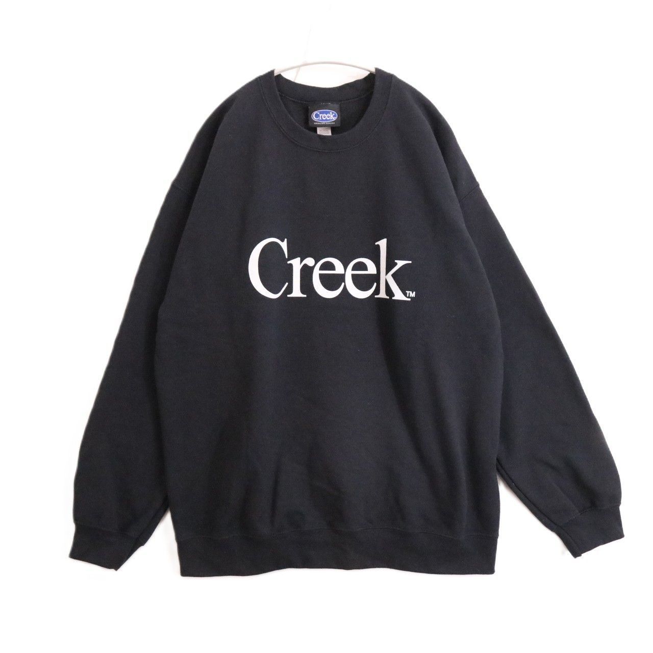 【中古A】Creek クリーク L メンズ スウェットシャツ ロゴスウェット 裏起毛あり 黒 中古A 古着 中古A】Creek クリーク L メンズ スウェットシャツ ロゴスウェット 裏