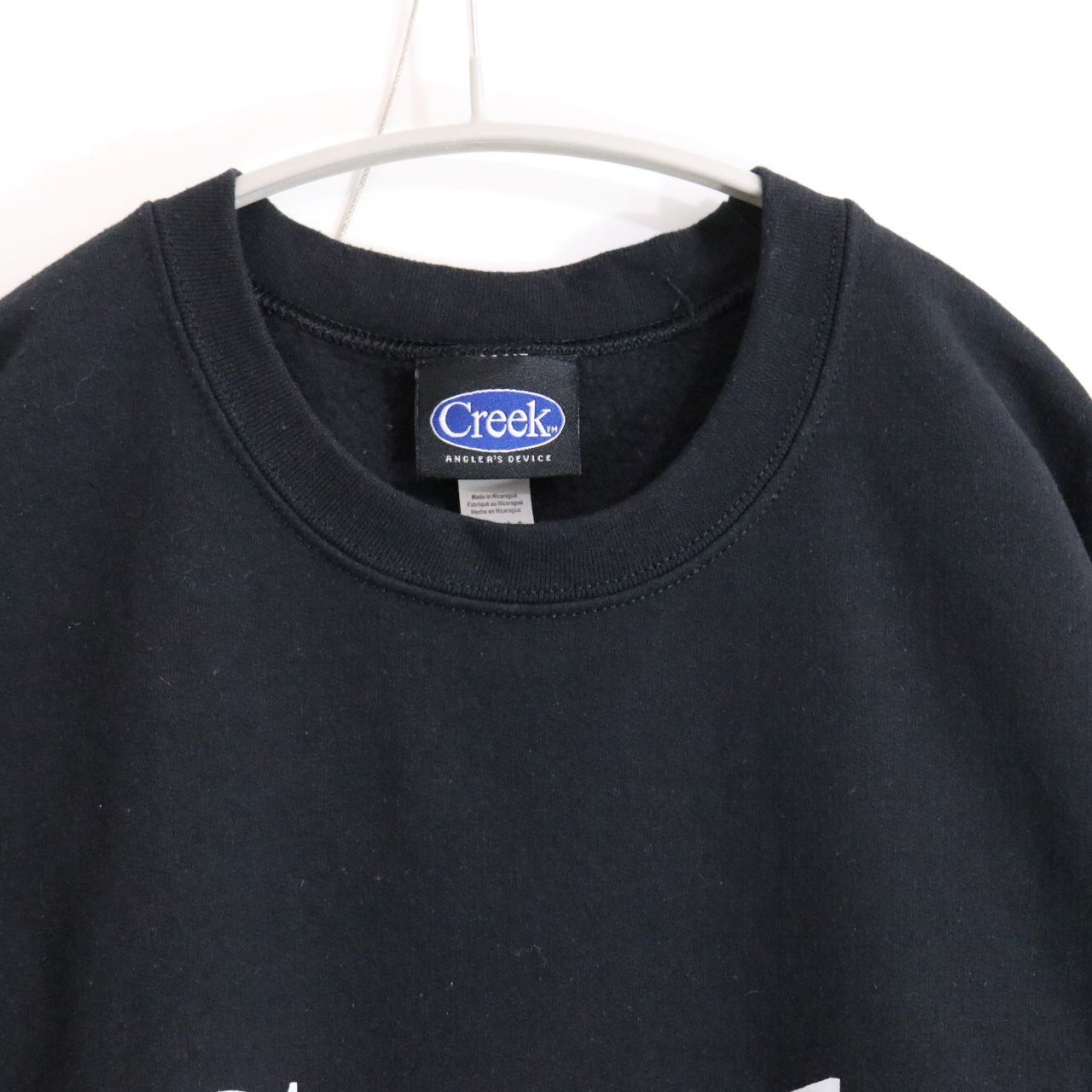 【中古A】Creek クリーク L メンズ スウェットシャツ ロゴスウェット 裏起毛あり 黒 中古A 古着 中古A】Creek クリーク L メンズ スウェットシャツ ロゴスウェット 裏