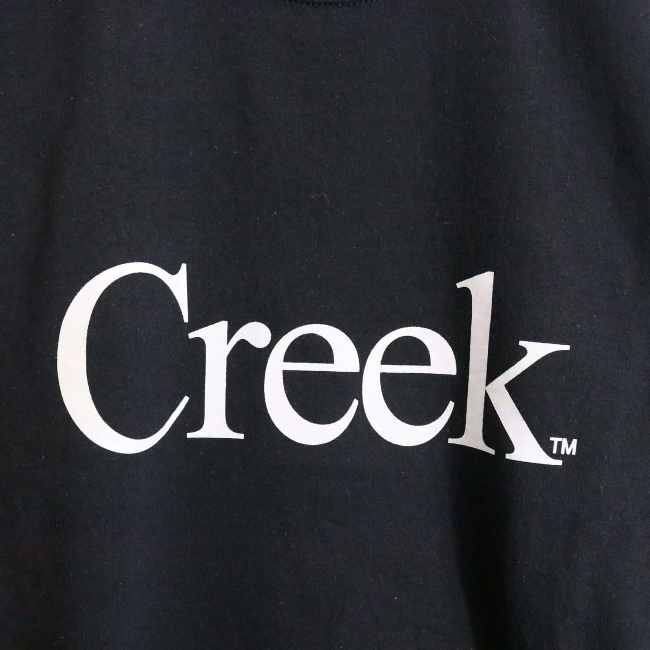 【中古A】Creek クリーク L メンズ スウェットシャツ ロゴスウェット 裏起毛あり 黒 中古A 古着 中古A】Creek クリーク L メンズ スウェットシャツ ロゴスウェット 裏