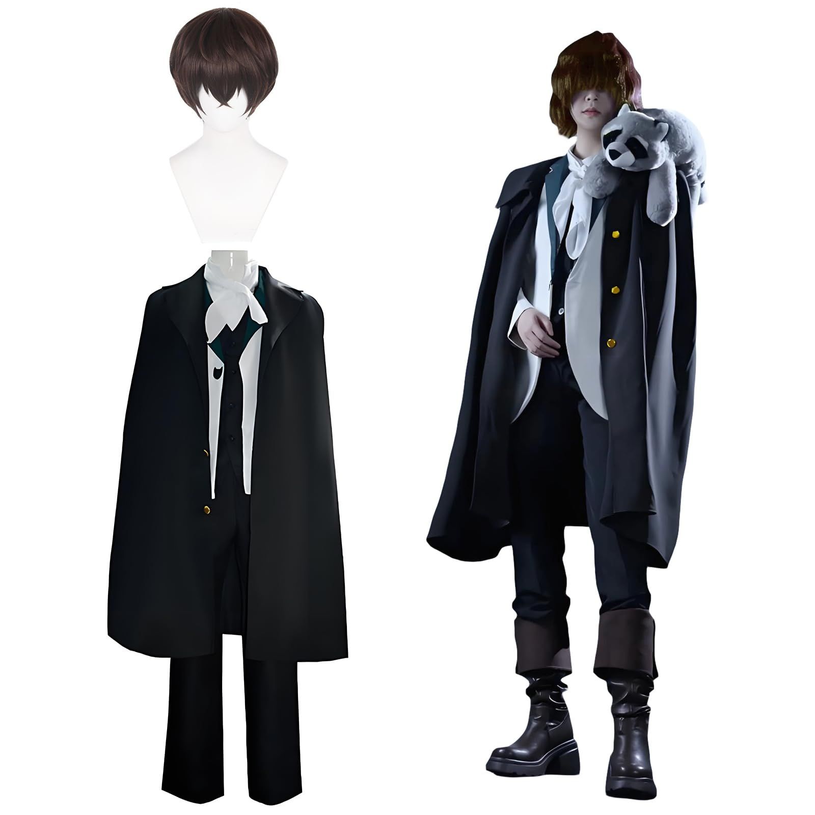 神併 文豪ストレイドッグス コスプレ ウィッグ付き 大倉燁子 ニコライ 江戸川乱歩 芥川龍之介 太宰治 泉鏡花 末広鉄腸 与謝野晶子 中島敦 中原中也 コスプレ衣装 大人用 仮装 アニメ衣装 ハロウィン クリスマス イベント Bungo Stra
