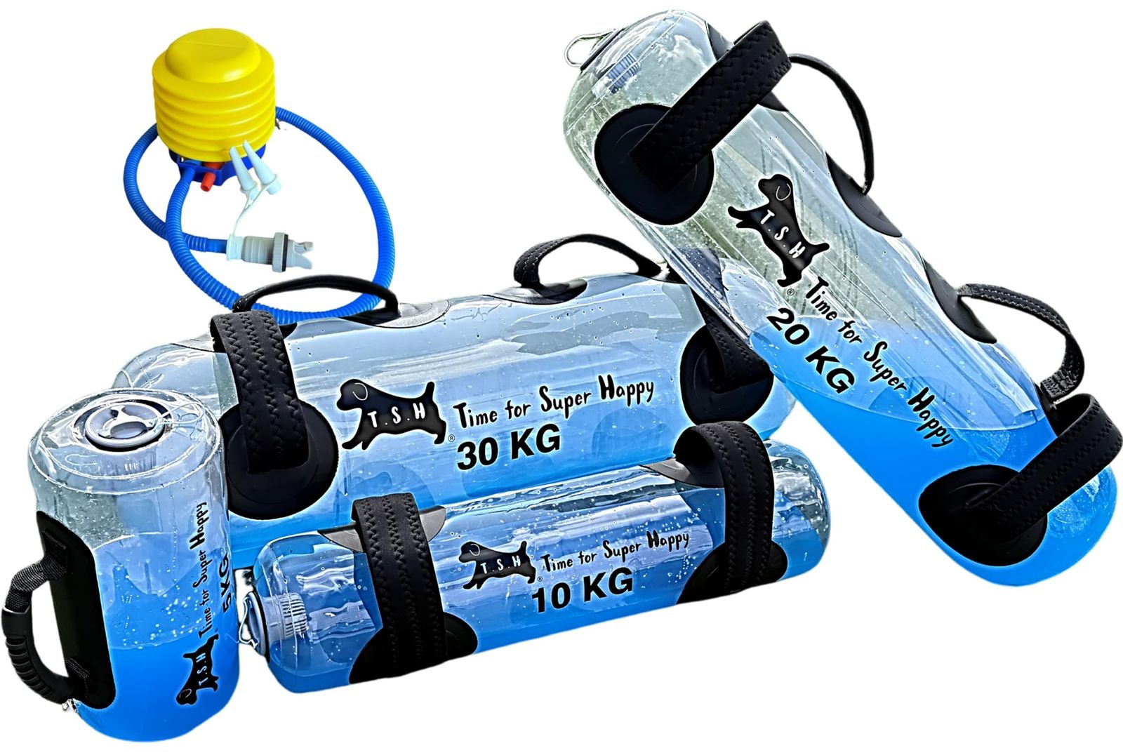 新品 ウォータートレーニングバッグ 専用フットポンプ付き アクアバッグ 器具 筋トレ器具 ウォーターダンベル 水 ウォーターバック体幹トレーニング