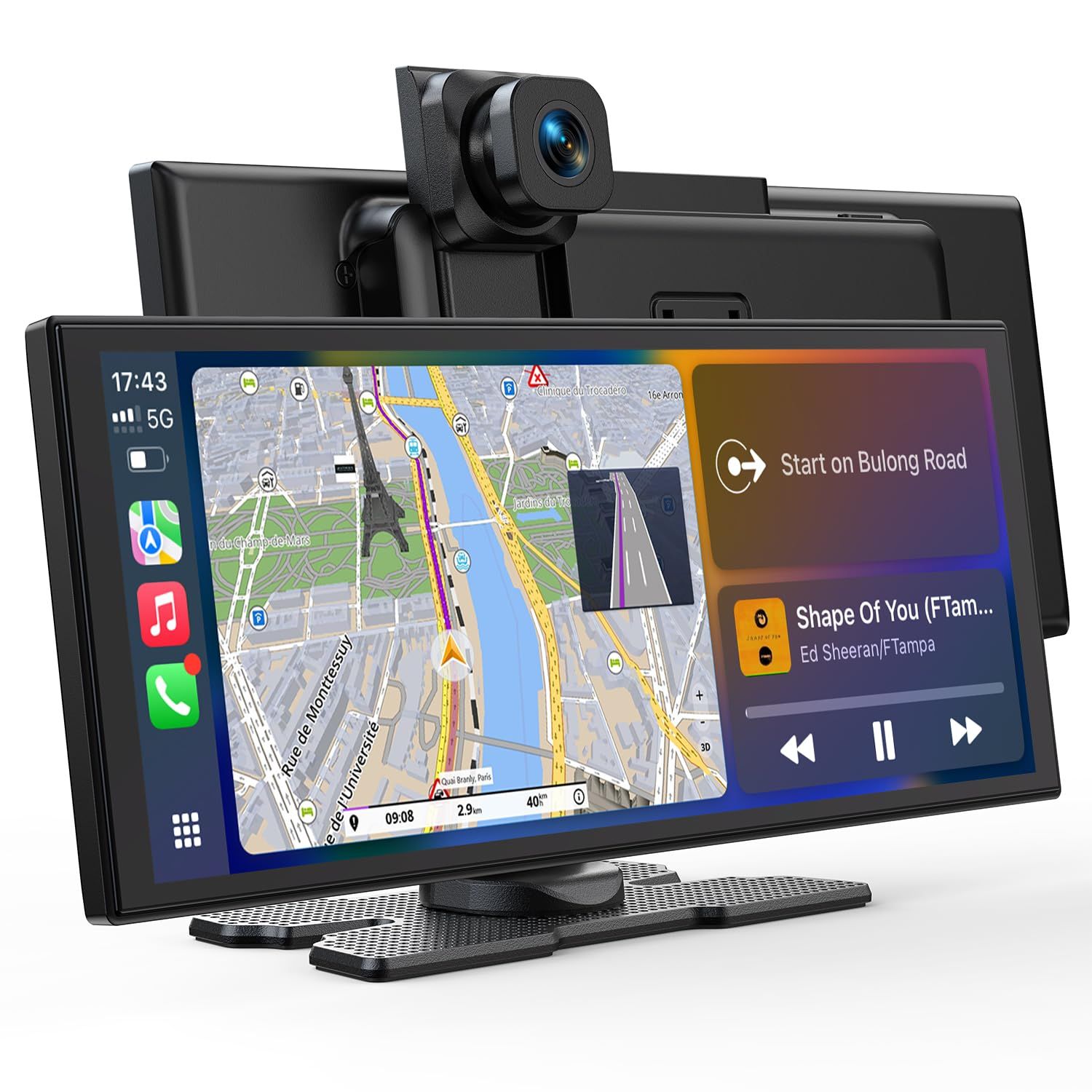 LAMTTOディスプレイオーディオ 10 25インチ 2 5 K 1080 P前後カメラ録画 カーオーディオ ナビ オーディオディスプレイ Androidオーディオ一体型ナビ Apple CarPlay Android Auto 対応 Airplay And