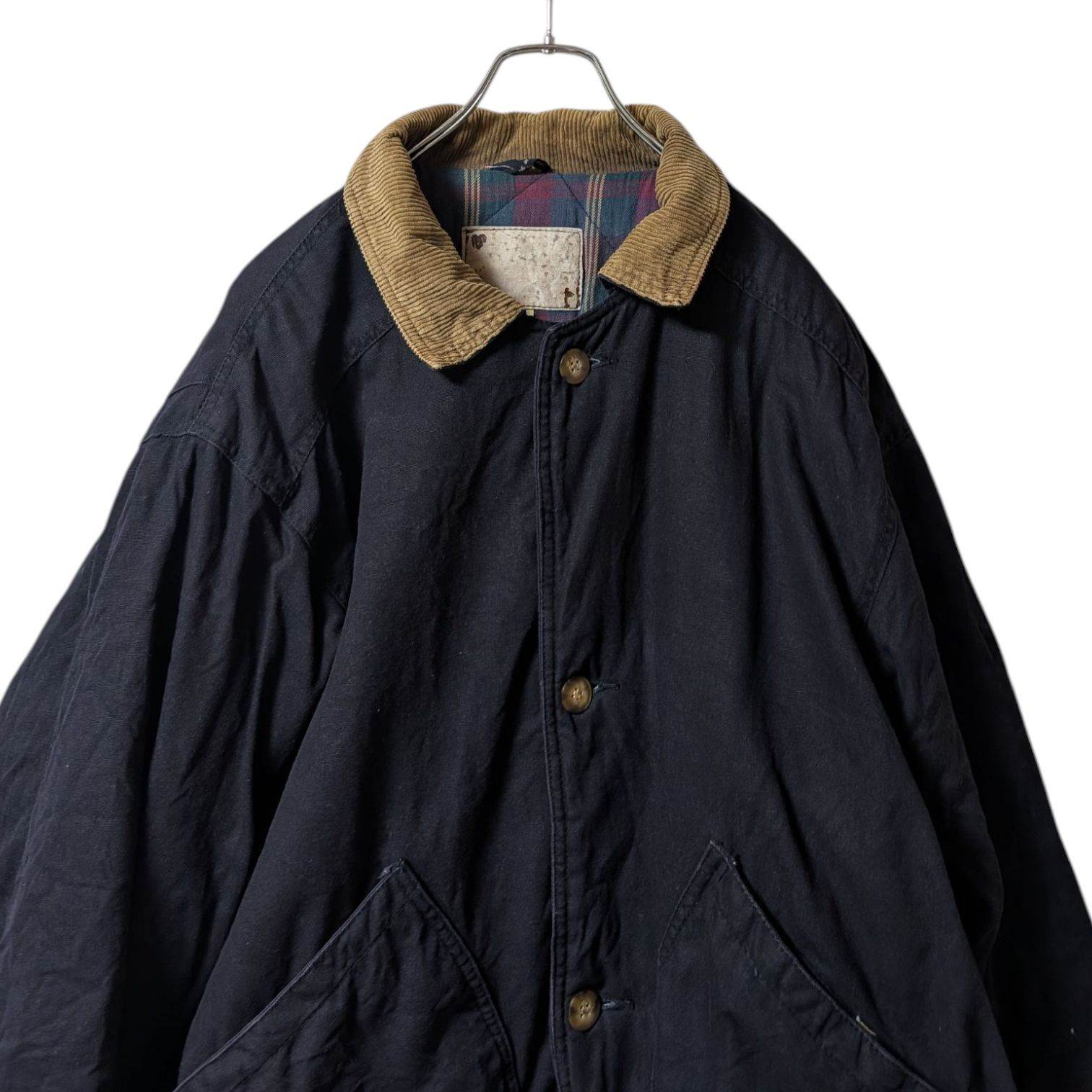 襟コーデュロイ ダック ハンティング ジャケット カバーオール ブラケット