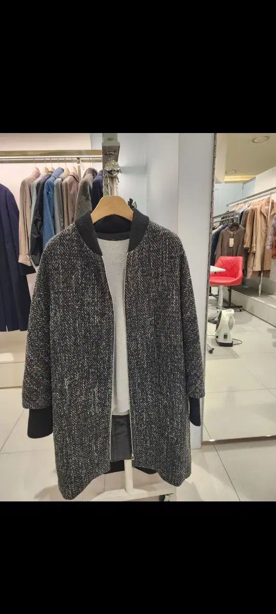 ディルチアーノ ヘリンボーン ジップアップ コート 77 88