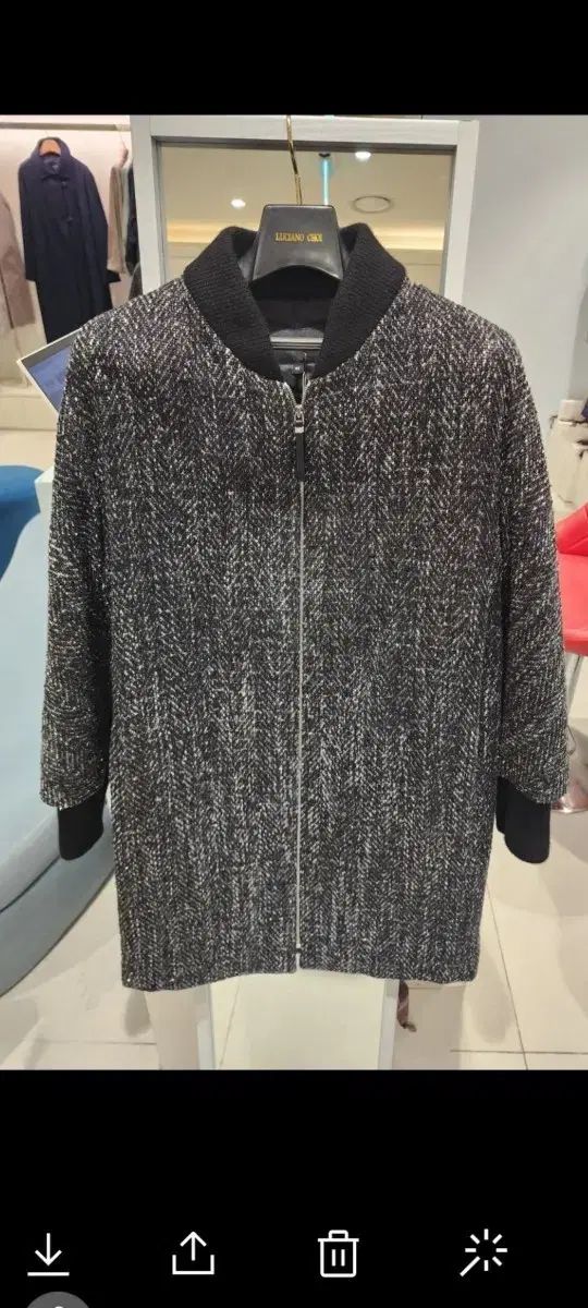 ディルチアーノ ヘリンボーン ジップアップ コート 77 88