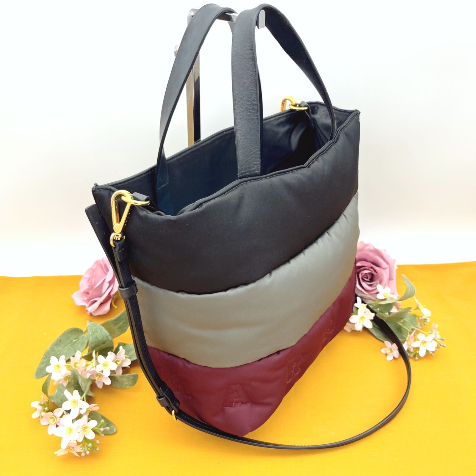 希少！美品 MARNI ミュゼオ バッグ 2way ソフトレザー ナイロン 