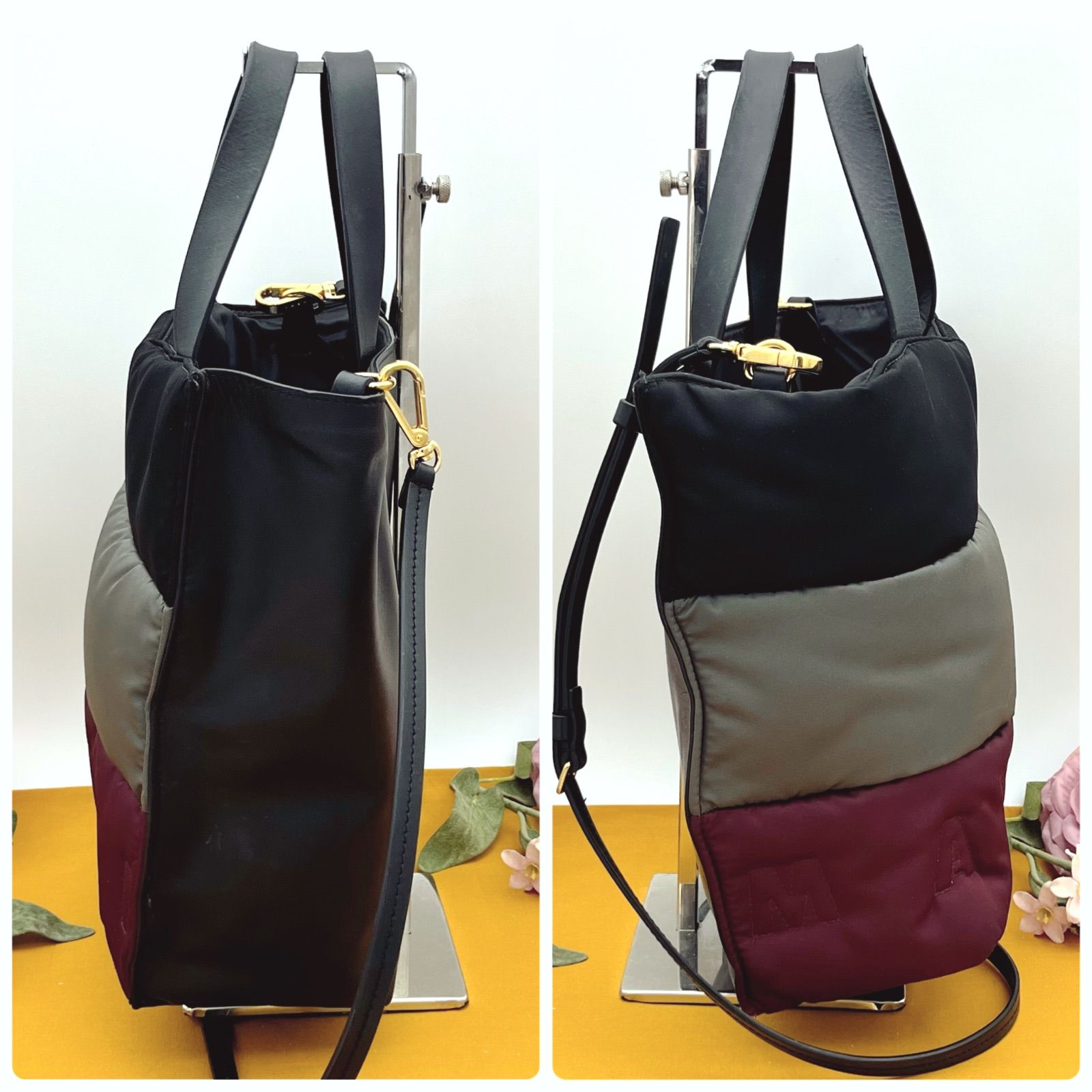 希少！美品 MARNI ミュゼオ バッグ 2way ソフトレザー ナイロン 