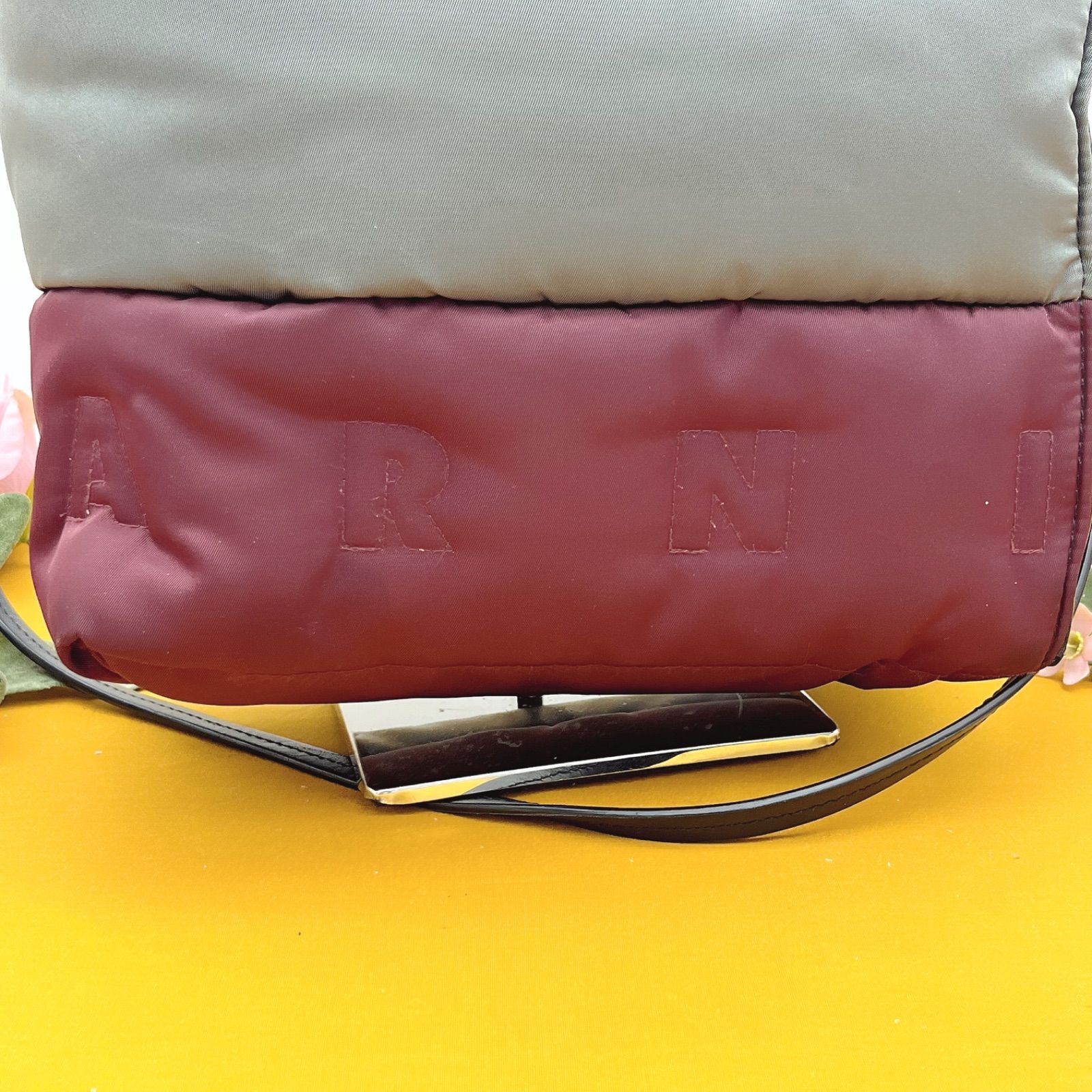 希少！美品 MARNI ミュゼオ バッグ 2way ソフトレザー ナイロン 
