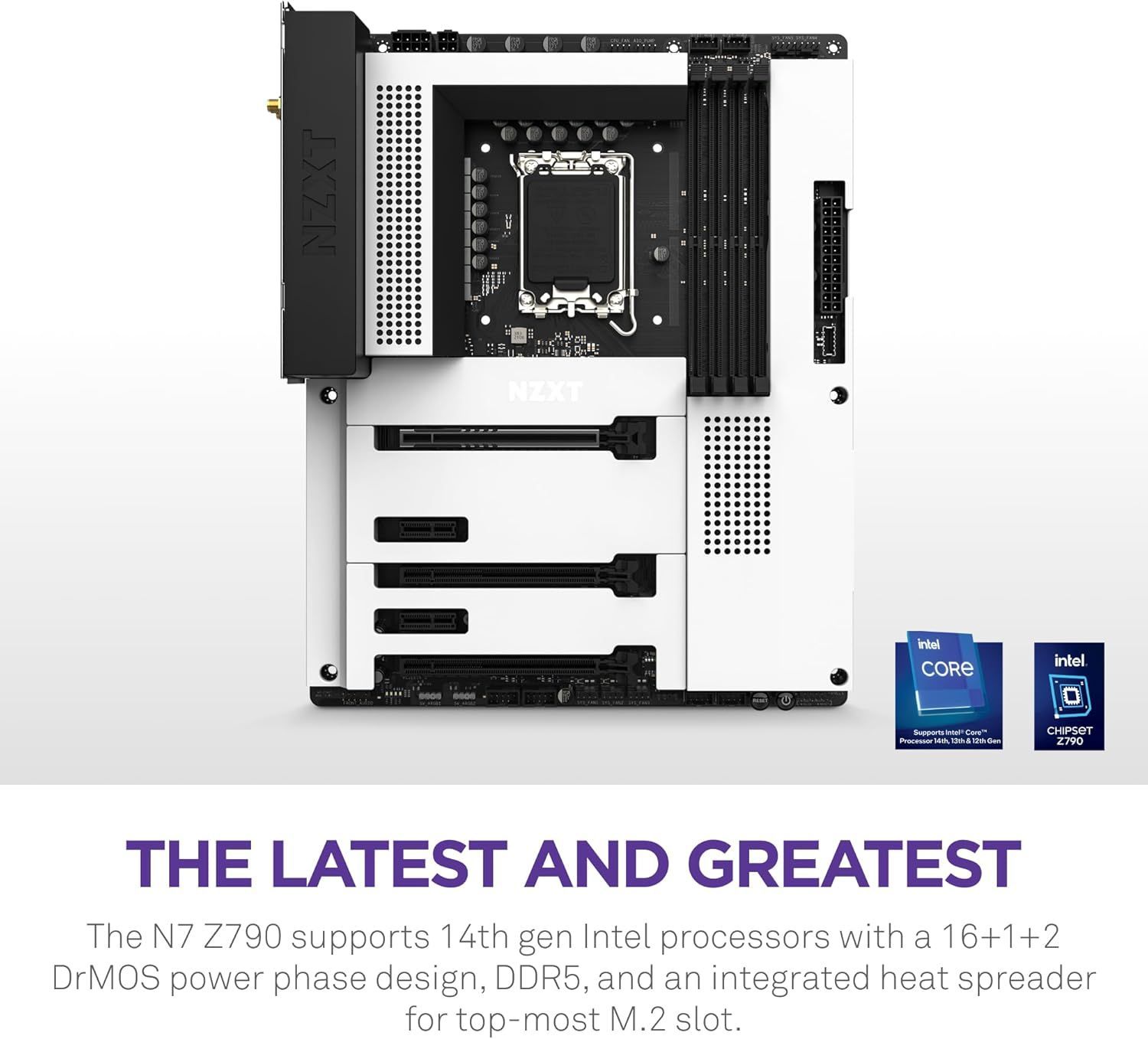 NZXT N7 Z790 ATXマザーボード White Intel Z790チップセット搭載 N7-Z79XT-W1 MB5962