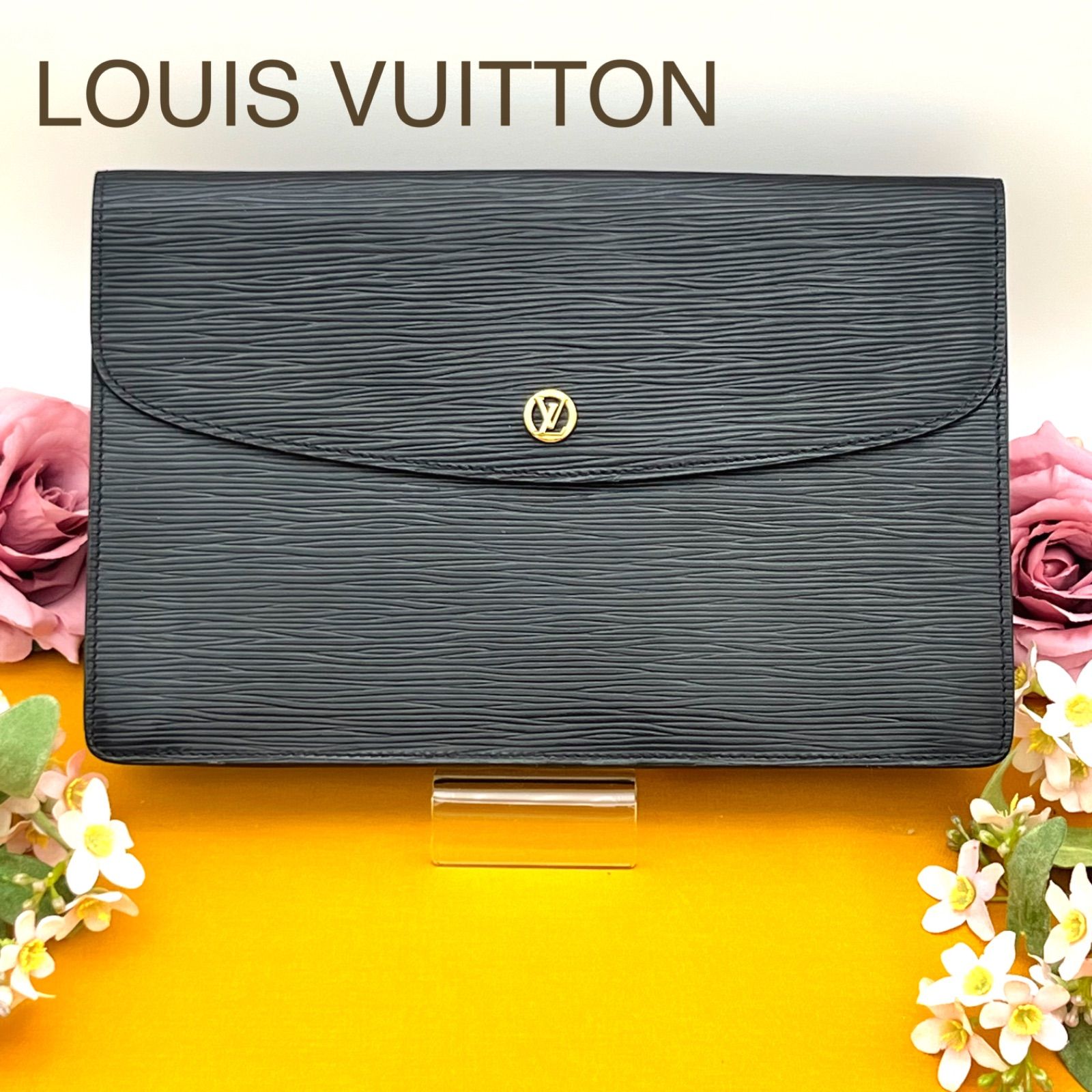 ルイヴィトン エピ モンテーニュ27 セカンドバッグ クラッチバッグ 黒 ブラック