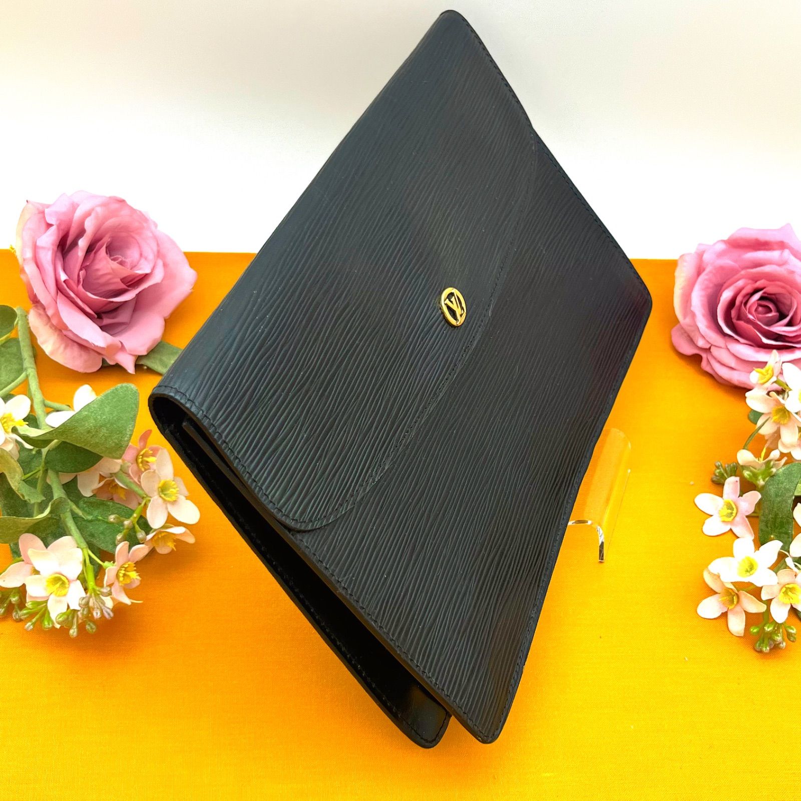 ルイヴィトン エピ モンテーニュ27 セカンドバッグ クラッチバッグ 黒 ブラック