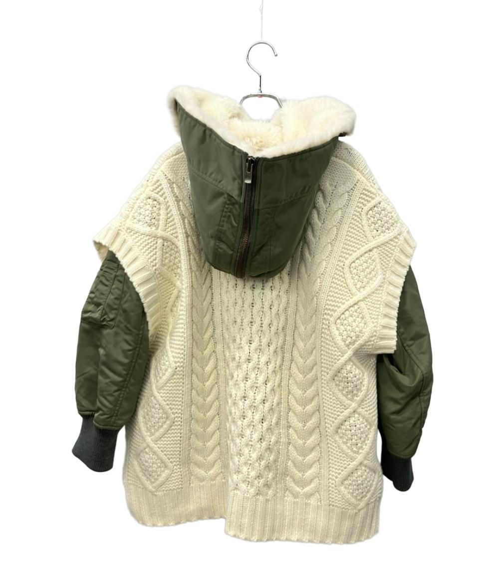 グレースクラス ニットコンビミリタリージャケット 2way レディース SIZE 36 GRACE Class