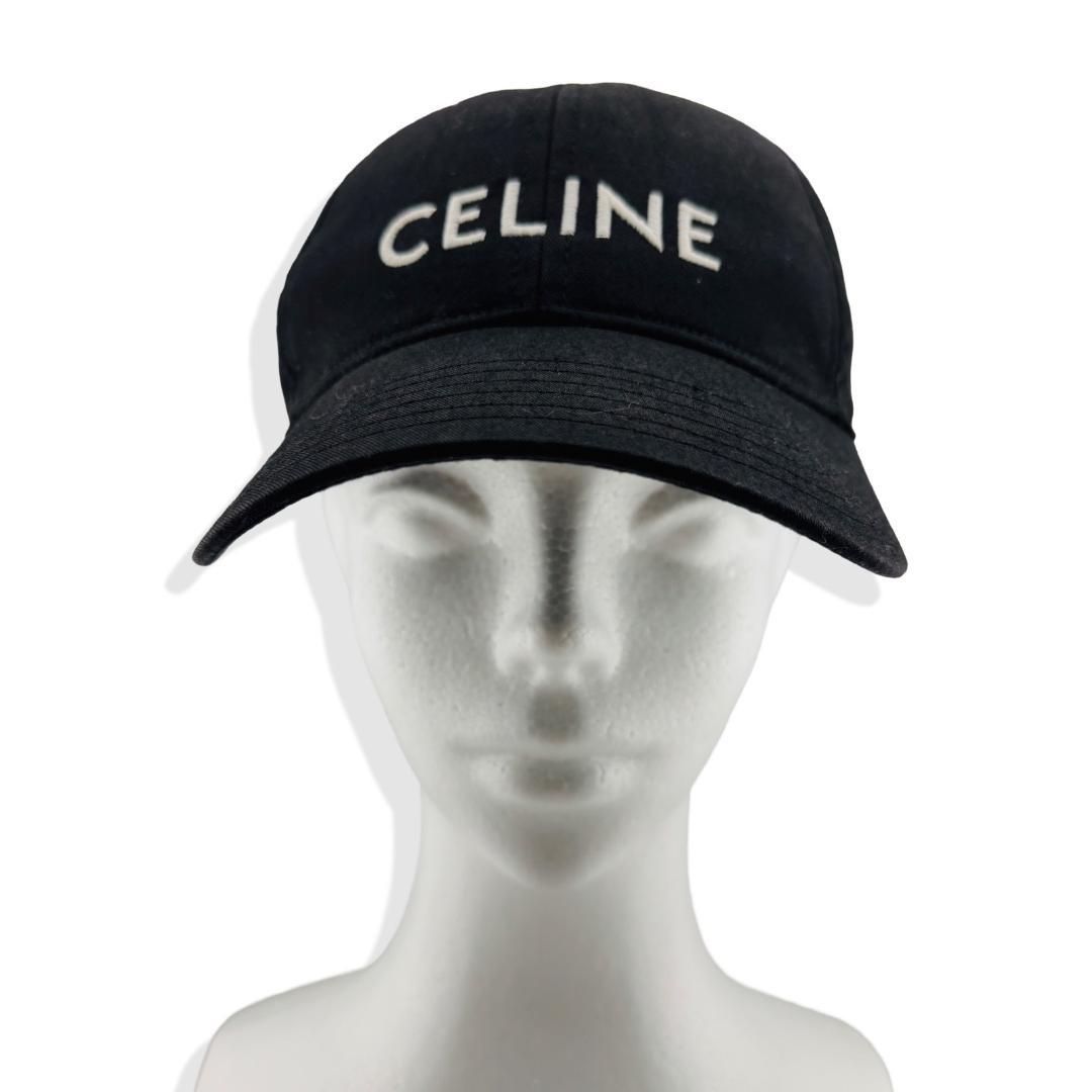 CELINE セリーヌ ベースボールキャップ コットン ブラック55~59cm