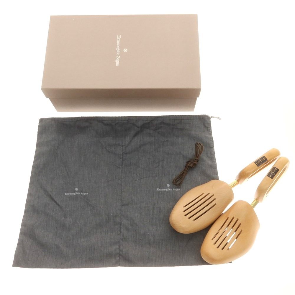 エルメネジルドゼニア Ermenegildo Zegna ナポリクチュール ホールカット ドレスシューズ ライトブラウン サイズ7 メンズ