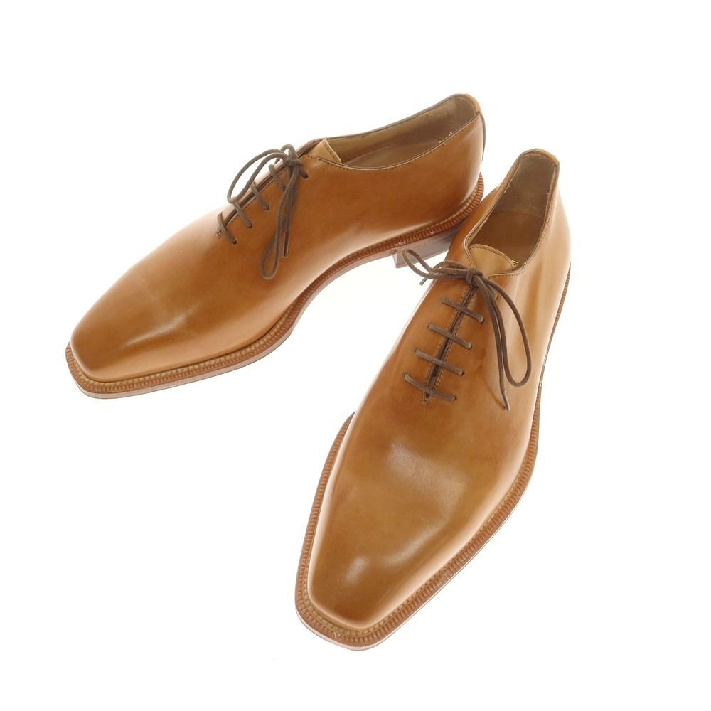 エルメネジルドゼニア Ermenegildo Zegna ナポリクチュール ホールカット ドレスシューズ ライトブラウン サイズ7 メンズ