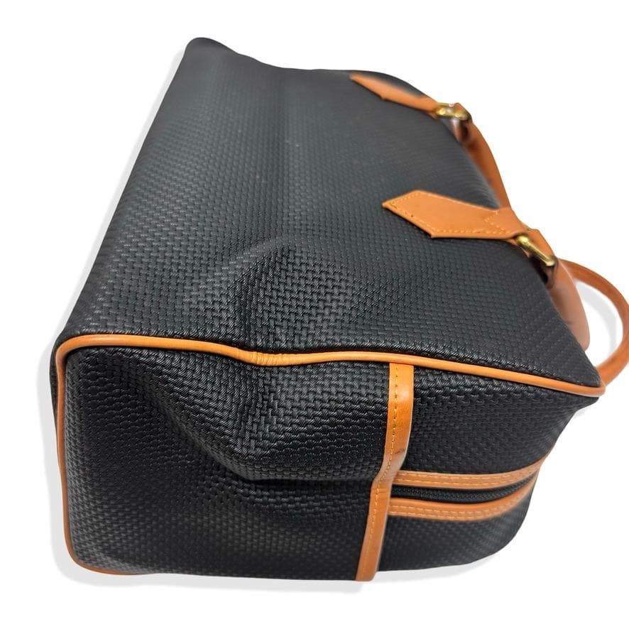 イヴサンローラン YSLロゴ 黒×茶 ハンドバッグ ミニボストンバッグ 男女兼用 DECORATOM_COM_BR