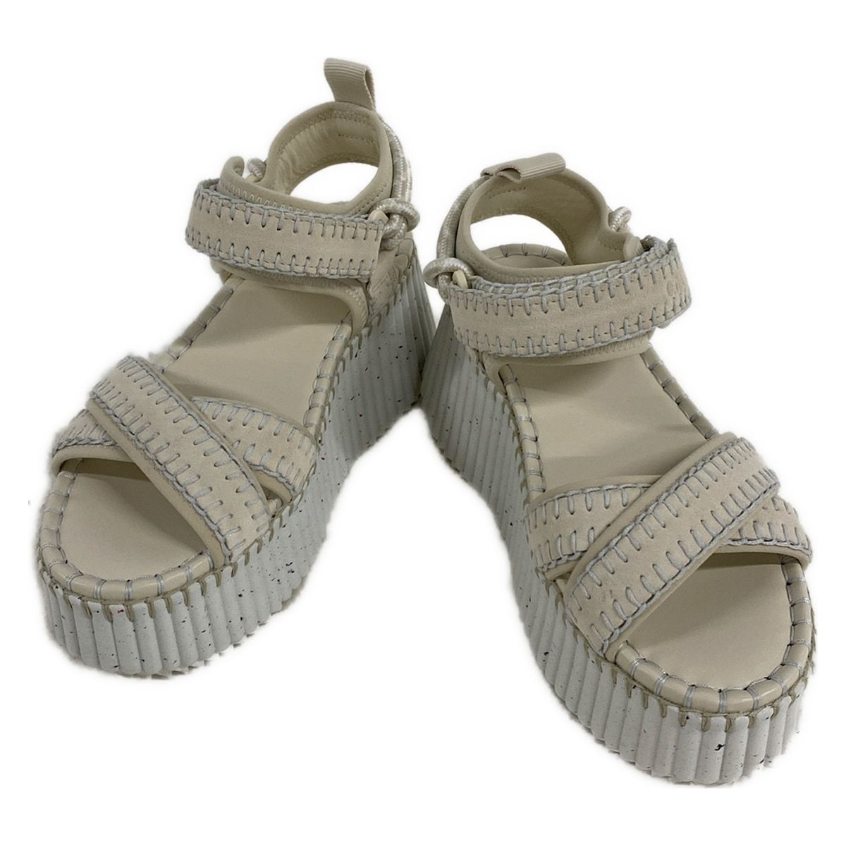 Chloe クロエ サンダル 35 レディース - 白 プラットホームソール