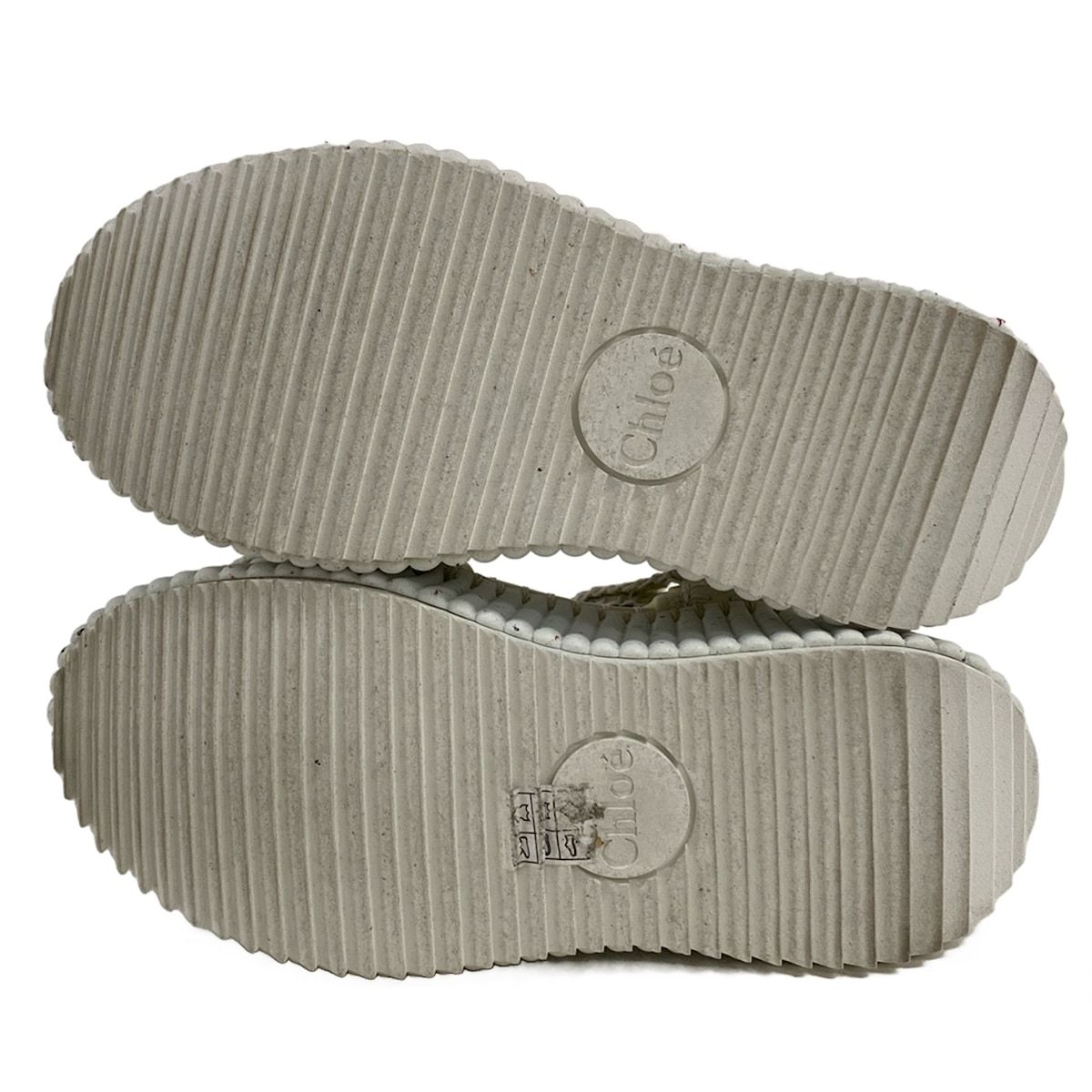  Chloe クロエ サンダル 35 レディース - 白 プラットホームソール サンダル サンダル ミュール