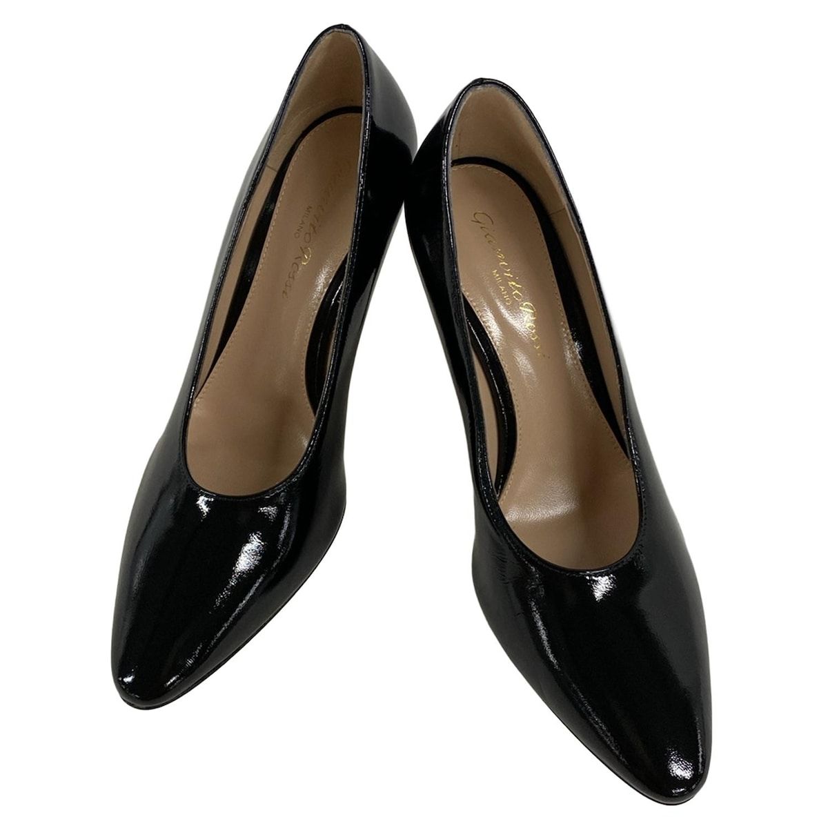 Gianvito Rossi ジャンヴィト ロッシ パンプス 34 1 2 レディース - 黒 レザー