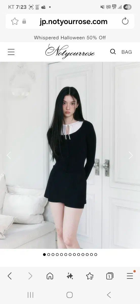 ノットユアローズ ケイト トップス 黒