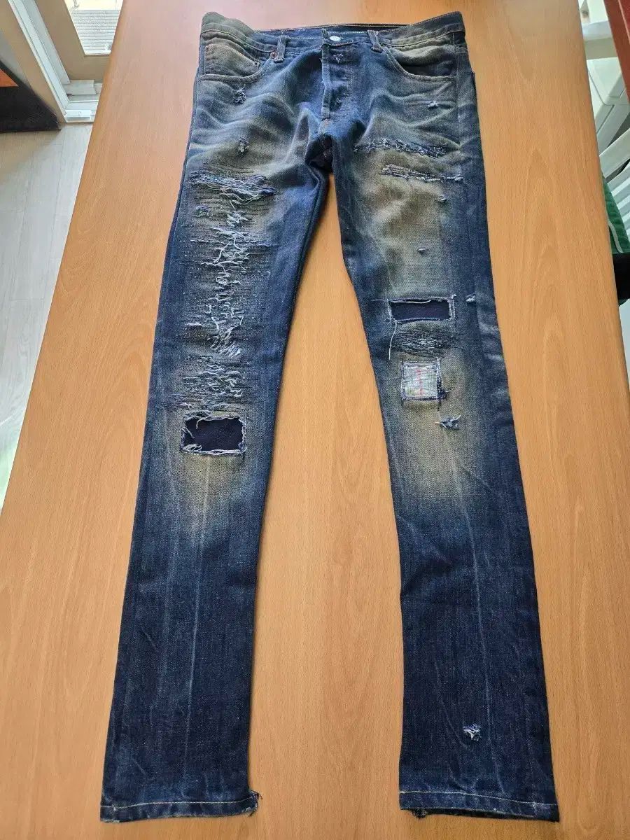 ヴィンテージ ウォッシュ スキニー デニム ズボン 30