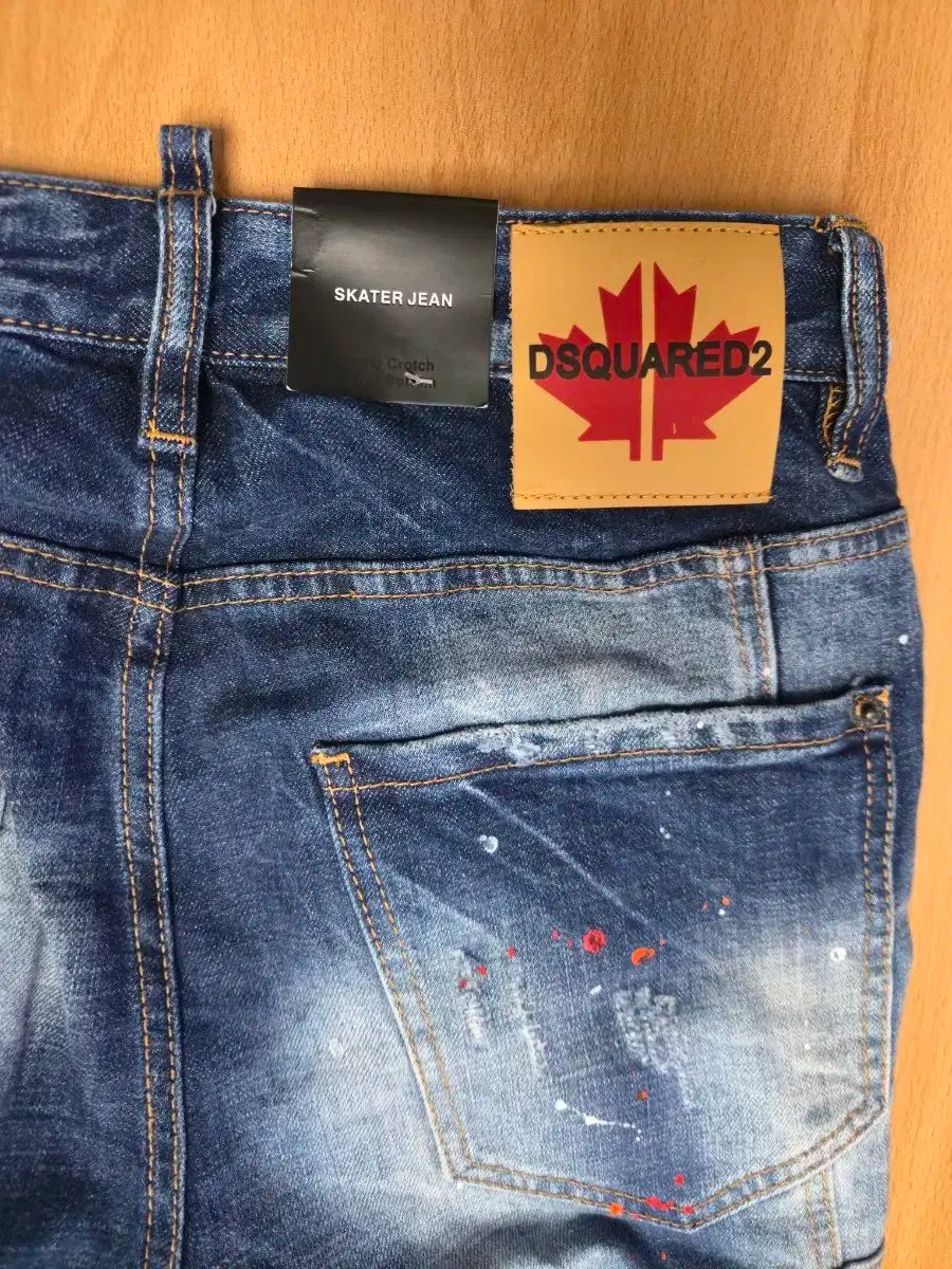  ディースクエアード ウォッシュ ペインティング デニム ズボン 46 その他 デニム ジーンズ