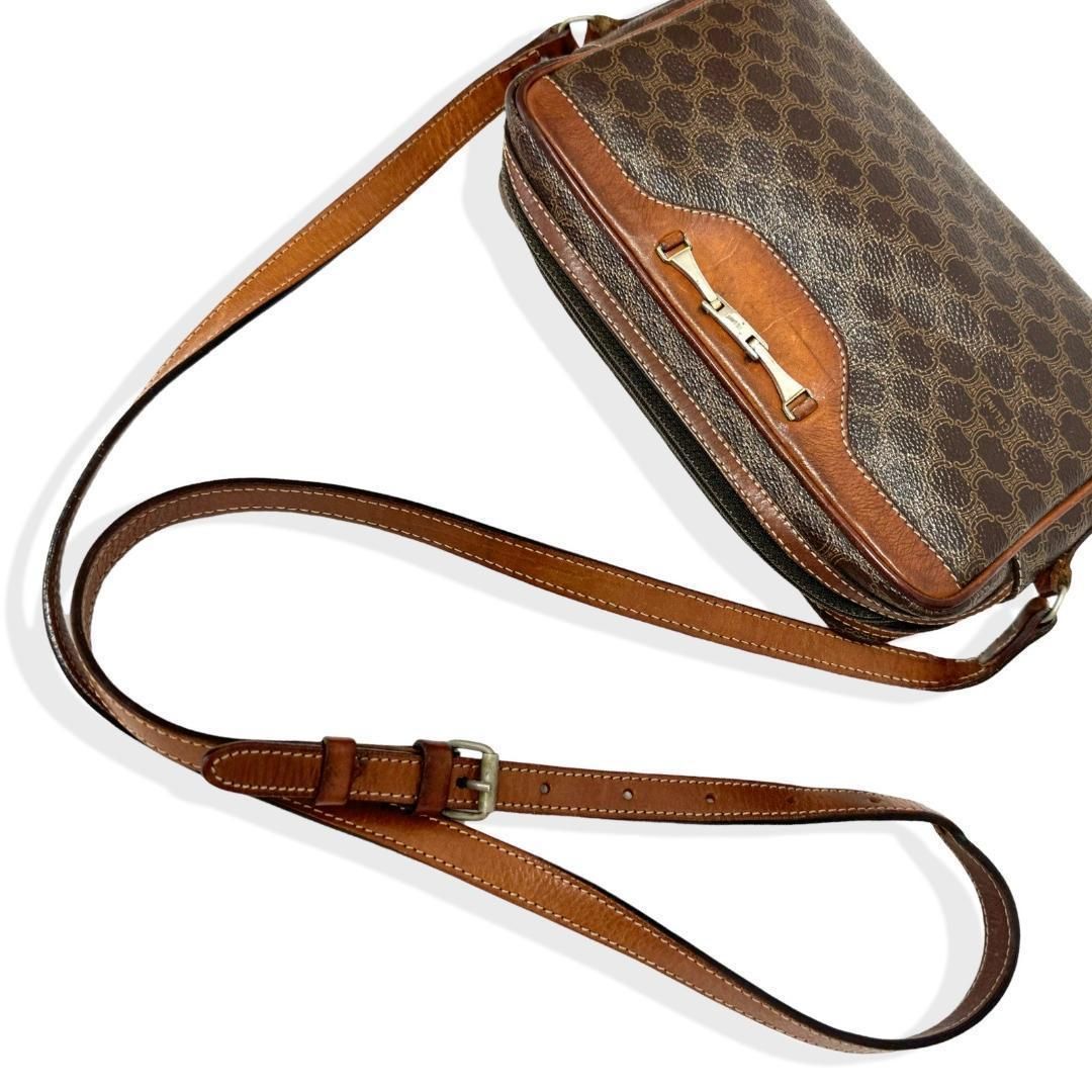 セリーヌ CELINE ショルダーバッグ マカダム柄 トリオンフ pvc