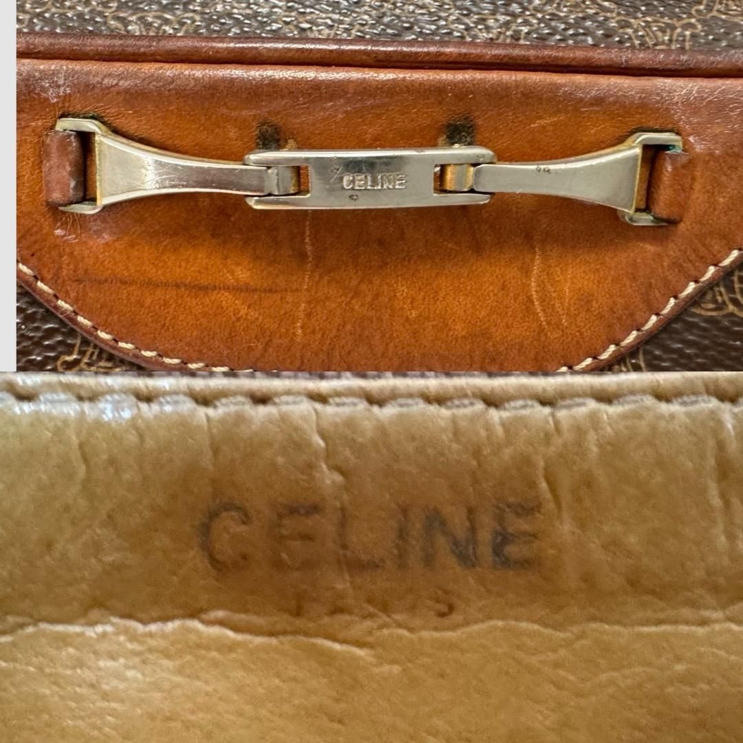 セリーヌ CELINE ショルダーバッグ マカダム柄 トリオンフ pvcレザー