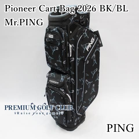 ピン PING パイオニア Pioneer カートバッグ 2026 ブラック ブルー Mr.PING 15分割口 キャディバッグ 日本未発売USモデル 4229