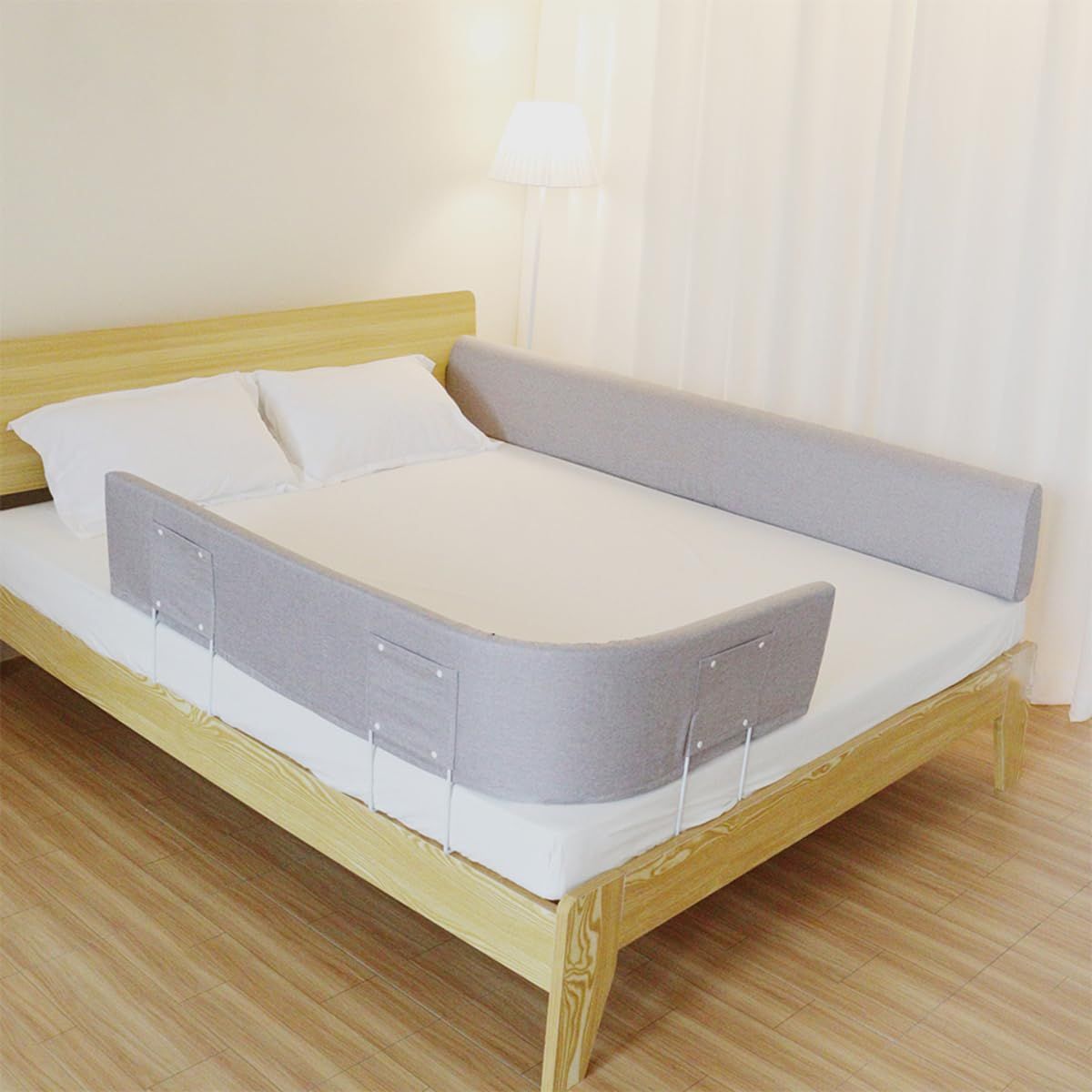 高さ30cm クッション ベッドガード C30 ベッド 転落防止 寝返り防止 ベビー ガード 形状キープ 自由変形 防水 洗濯 Hugmuu 200cm