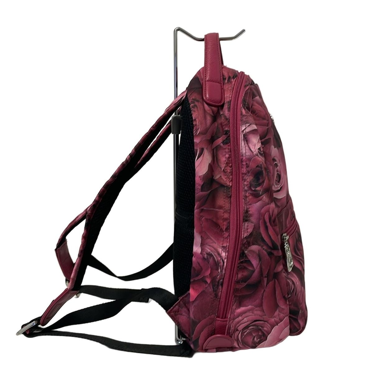 ThinkBee シンクビー リュックサック - ライトピンク×ピンク×黒 花柄 ラインストーン ビジュー レザー