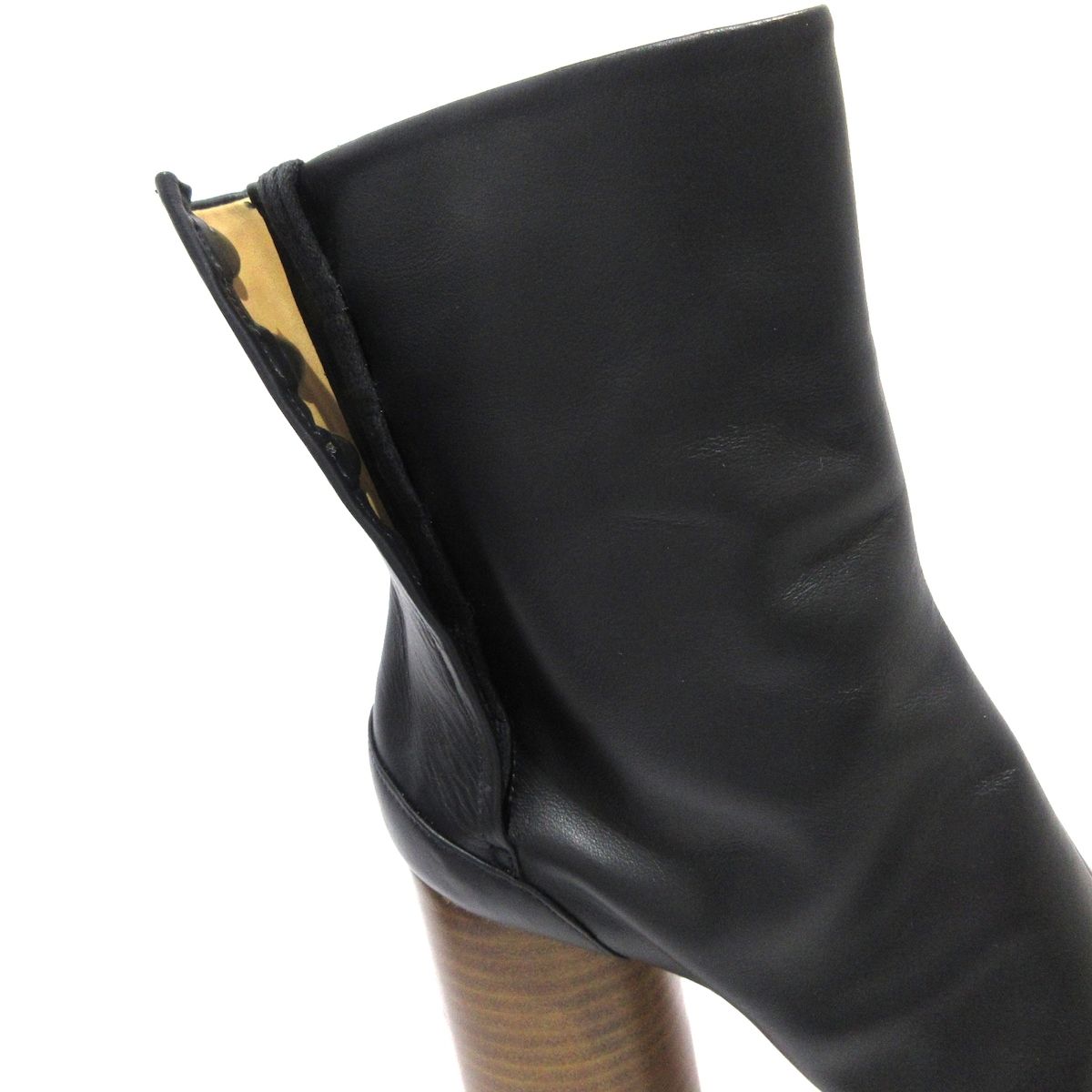 Maison Margiela メゾンマルジェラ ショートブーツ 35 1 2 レディース - 黒 タビ アウトソール張替済 2019年 レザー ブーティ ブーツ