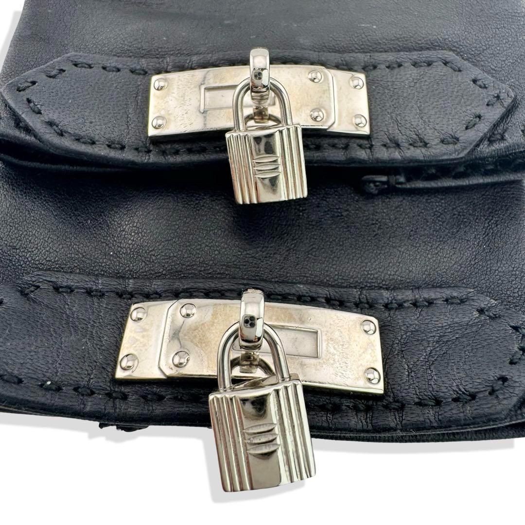 極美品】エルメス HERMES 手袋 グローブ サイズ7 ラムレザー 黒 - メルカリ