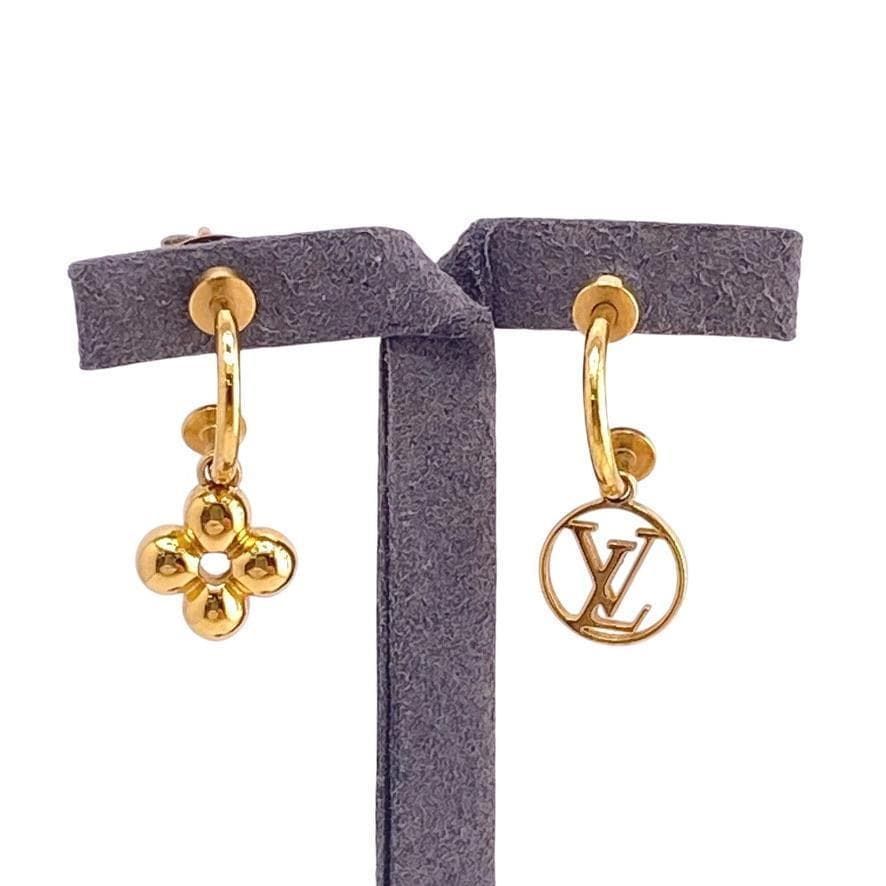 ルイヴィトン ブックル ドレイユ ブルーミング ピアス モノグラム ゴールド