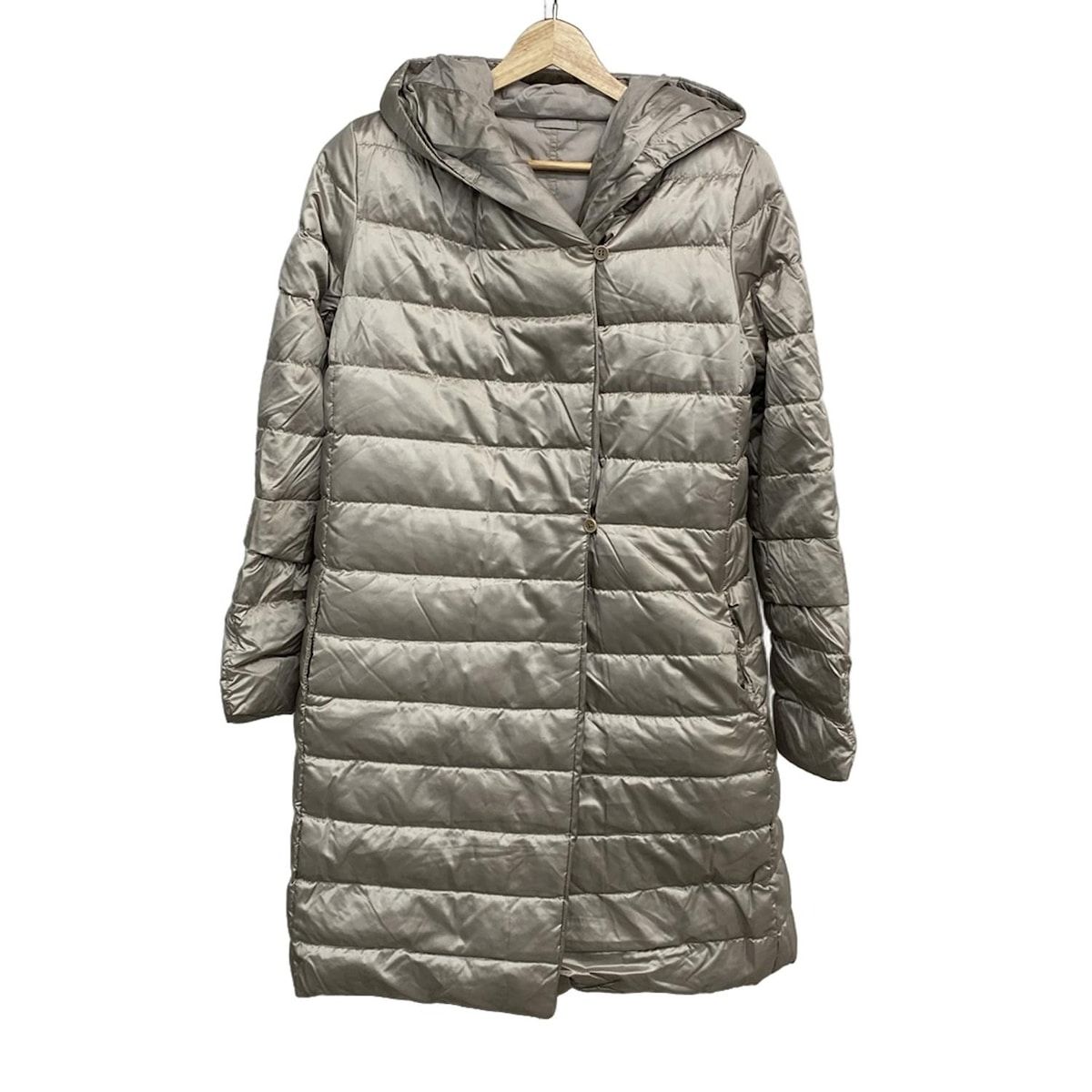 Max Mara マックスマーラ ダウンコート サイズ42 M レディース - グレー 長袖 The Cube リバーシブル 冬