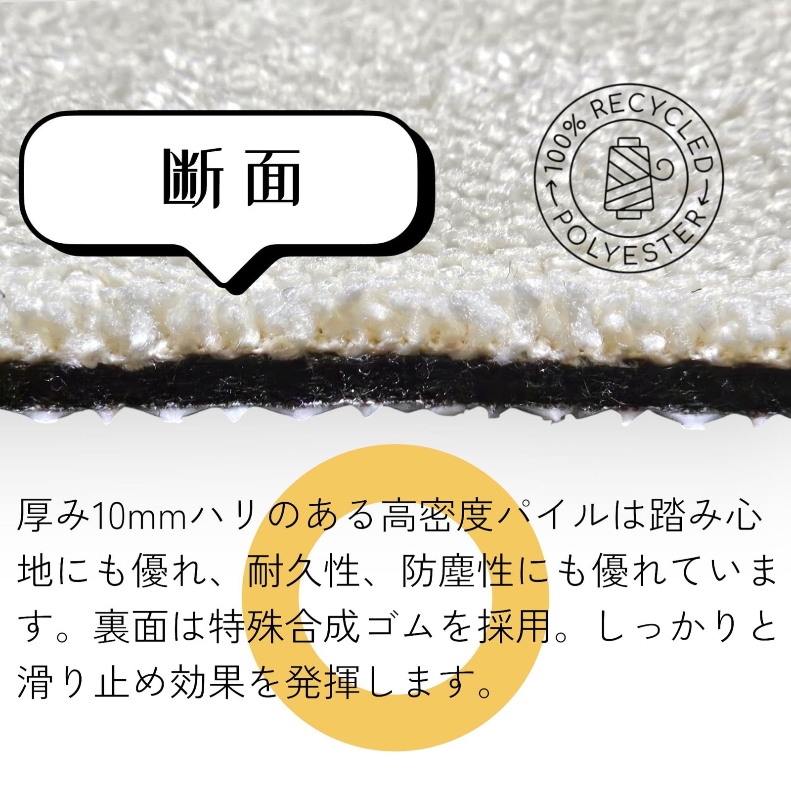 玄関マット バスマット ラグ 室内 洗面所 脱衣所 洗える 長方形 小さめ 無地 白 ベージュ 風水 速乾 滑らない おしゃれ かわいい 滑り止め 引越し祝い 60x40cm アイボリー