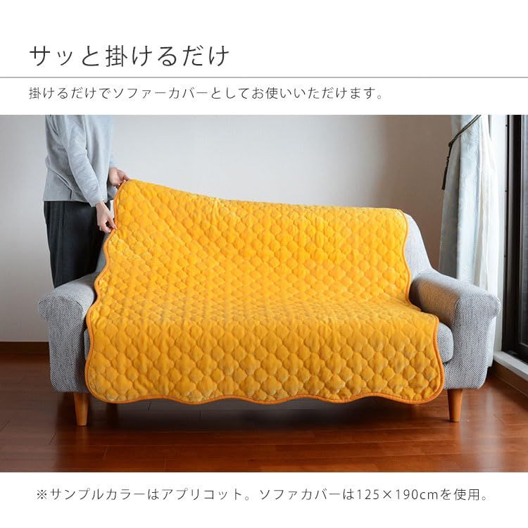 ブロッコリーハウス ソファーカバー かけるだけ 2.5人掛け 肘なし 抗菌防臭 洗える ふわふわ 冬用 秋冬 マルチカバー ソファ カバー キルト長方形 ベッドカバー ラグ 静電気防止 125×190cm ブラウン NEXPOTALLINN_EU
