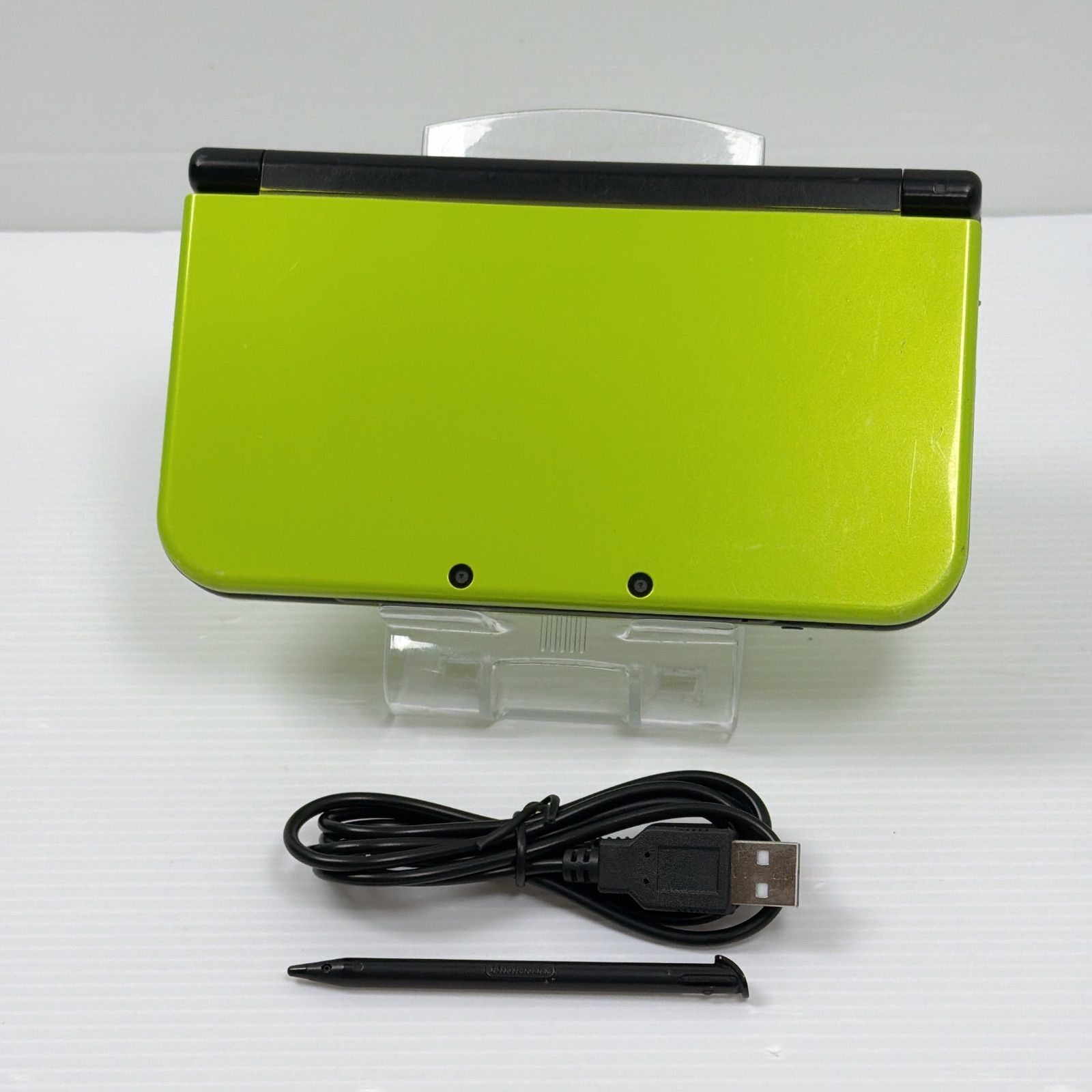 New ニンテンドー 3DSLL 上画面IPS液晶 ライムブラック 動作 済み 遊べるセット 3dsll ds 3DS LL 任天堂