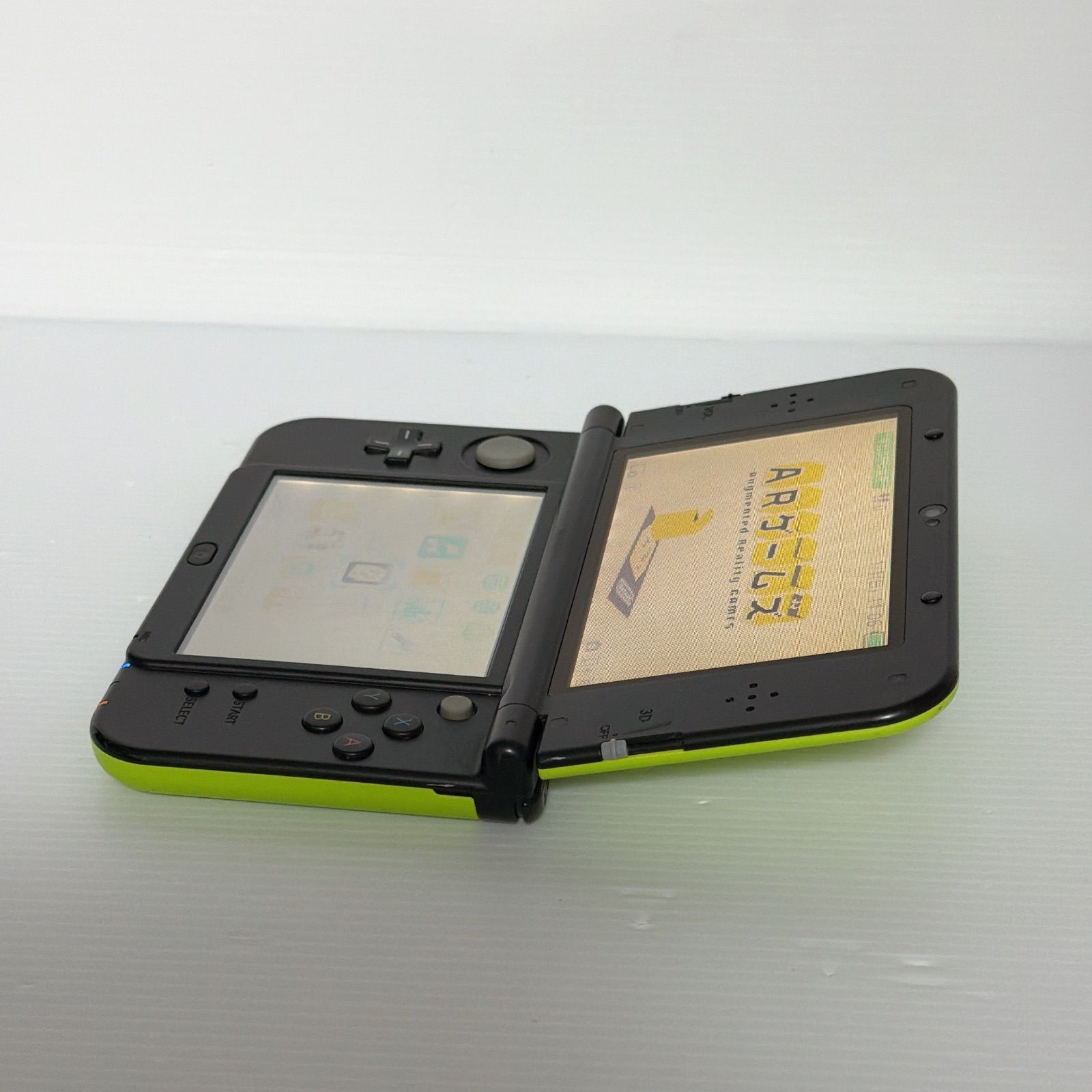 New ニンテンドー 3DSLL 上画面IPS液晶 ライムブラック 動作 済み 遊べるセット 3dsll ds 3DS LL 任天堂