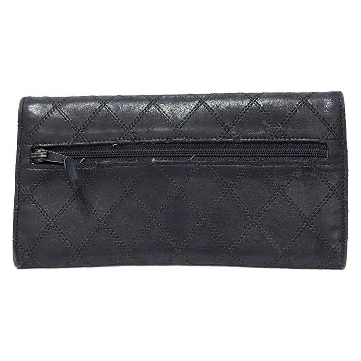 CHANEL シャネル 長財布 ビコローレ 黒 ラムスキン