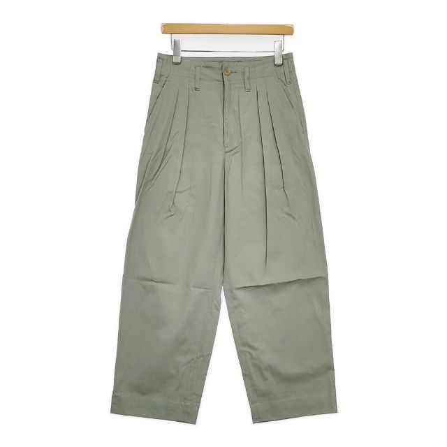 AURALEE WASHED FINX HERRINGBONE SLACKS  定価37400円 A22SP03FH ヘリンボーン パンツ ライトグリーン メンズ オーラリー【中古】5-1019G∞ AURALEE WASHED FINX HERRINGBONE SLACKS 定価37400円 A22SP03FH