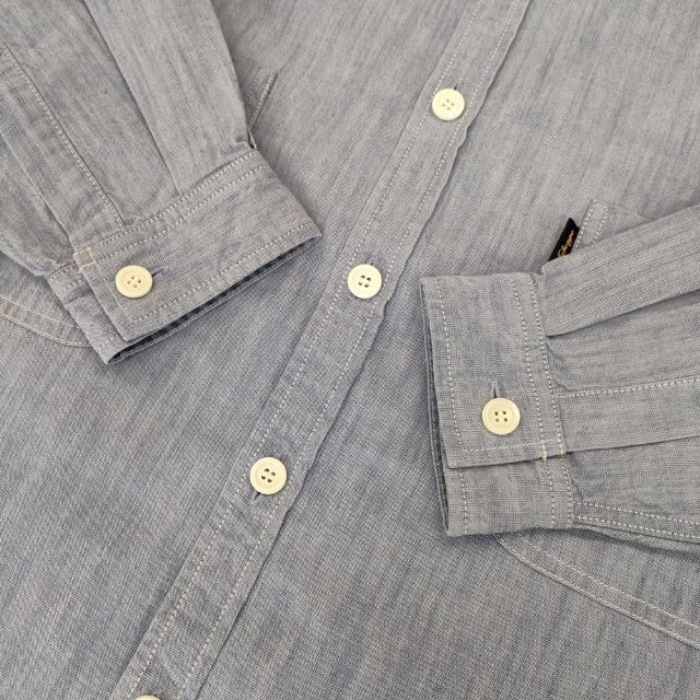 長袖シャツ ブルー