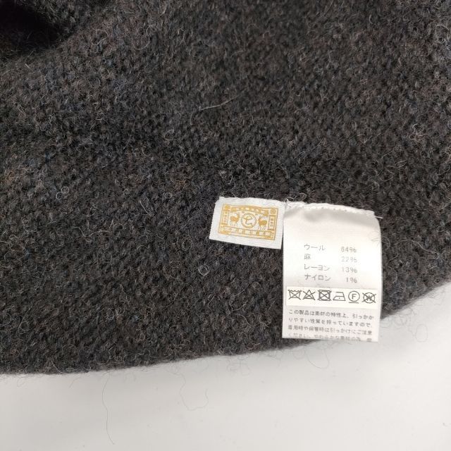  麻とウールのざっくりニットベスト ベスト チャコールグレー レディース 5-1019 T∞ ベスト ジレ ベスト ジレ ビスチェ